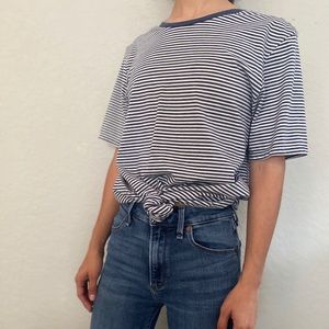 Small On the Byas extra long striped tee